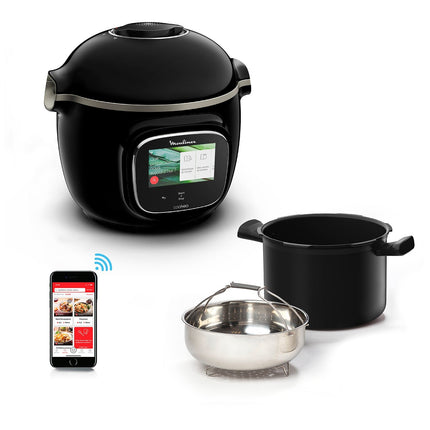 Cookeo MOULINEX CE902800 noir touch wifi 6 L, 13 modes de cuisson, 250 recettes