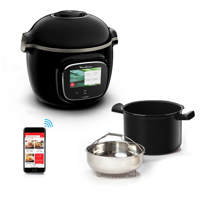 Cookeo MOULINEX CE902800 noir touch wifi 6 L, 13 modes de cuisson, 250 recettes