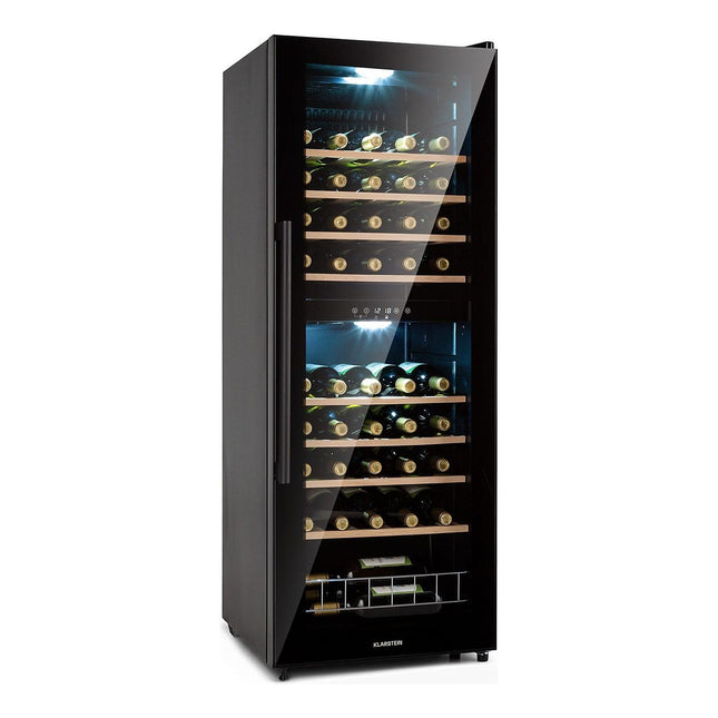 Cave à vin polyvalente KLARSTEIN Barossa 54 Duo 148L 54bt Noir