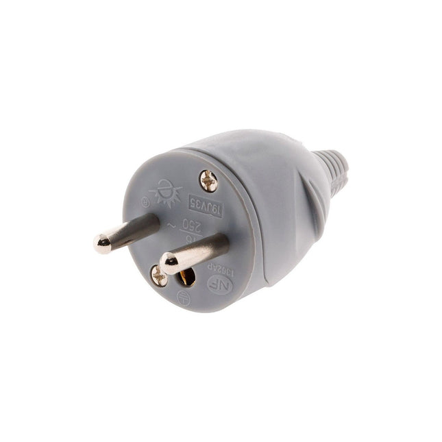 Adaptateur d'alimentation ZENITECH Fiche mâle 16A 2P+T - Gris - Zenitech