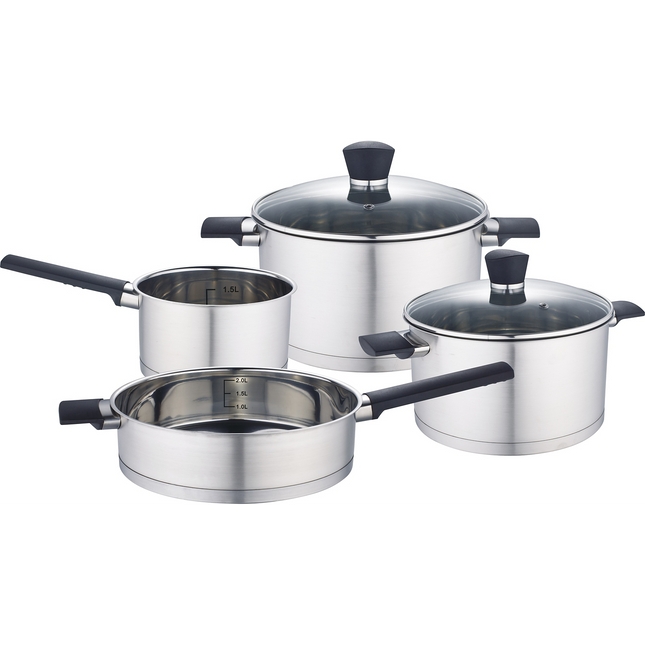 Batterie de cuisine BAUMALU Batterie Inox 6 pcs Onyx