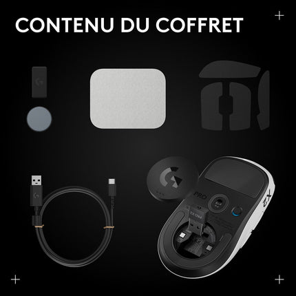 Souris Gamer Sans Fil LOGITECH PRO X2 SUPERSTRIKE LUNAR ECLIPSE