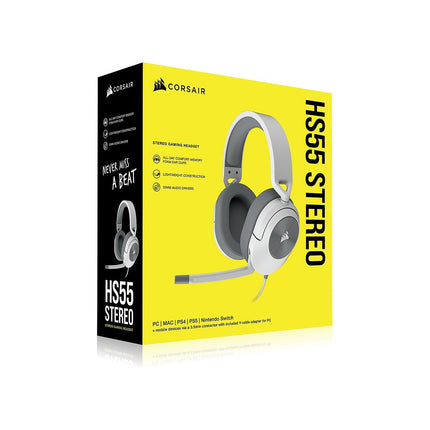 Casque gamer CORSAIR HS55 Stereo Headset white