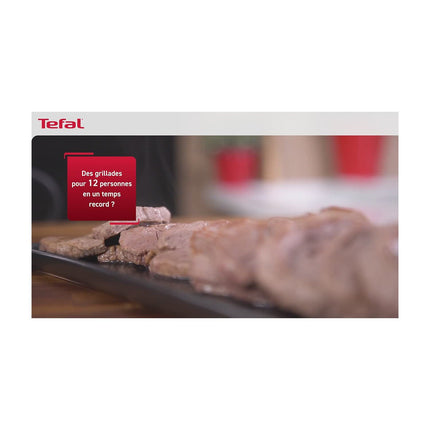 Plancha électrique TEFAL GIANT XL CB631D10 gris à poser, 55x30.4 cm