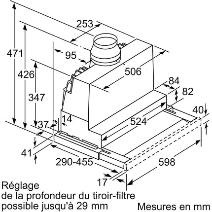 Hotte tiroir NEFF D46ED52X1 N50 Efficient Drive