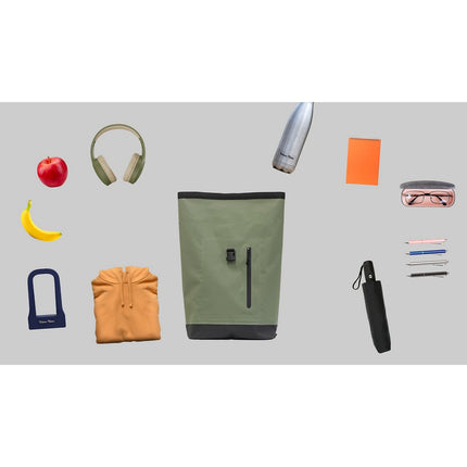 Sac à dos TNB Roll-up imperméable 20 à 25L - Vert
