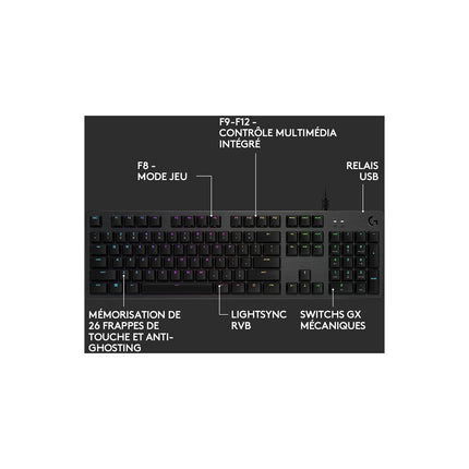 Clavier gamer LOGITECH G512 CARBON GX BLUE