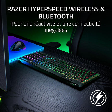 Clavier gamer sans fil RAZER BlackWidow V4 Low-profile HyperSpeed Switches Orange