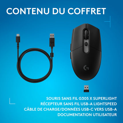 Souris Gamer Sans Fil LOGITECH G305 X Lightspeed EWR
