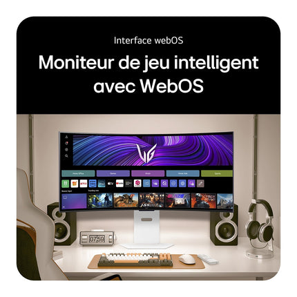 Ecran PC Gamer LG 34GX90SA-W 34" Incurvé WQHD 240Hz OLED HDR True Black 400 HDMI 2.1 AMD FreeSync & G-Sync
