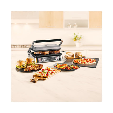 Grille-viande BRAUN CG9160 inox 2 zones de cuissson, plaques amovible, sonde, 37x23 cm