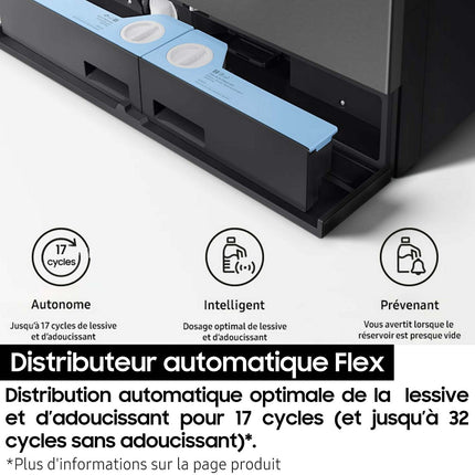Lave linge séchant hublot SAMSUNG WD18DB8995BZT2 Bespoke AI Combo