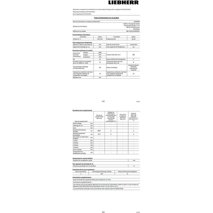 Réfrigérateur 1 porte LIEBHERR RBc5220-22 BioFresh