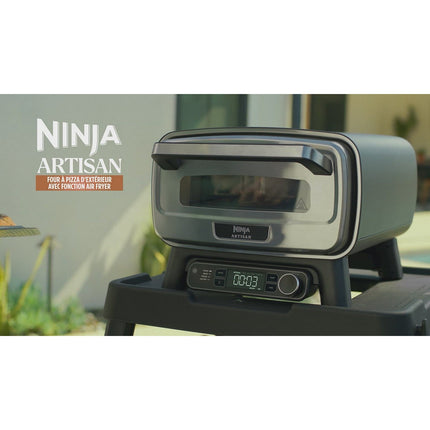 Four à pizza électrique NINJA MO201EU inox noir pizza 30 cm, fonction air fryer, thermostat digital Reconditionné