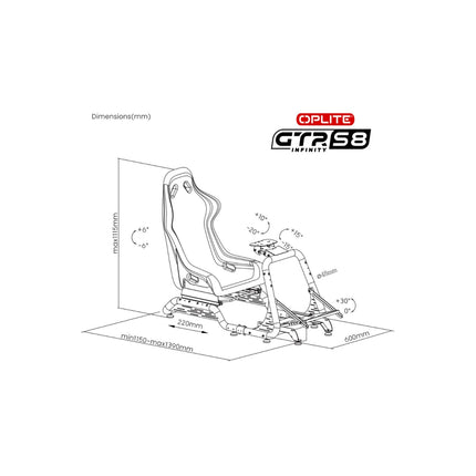 Siège de simulation OPLITE GTR S8 INFINITY FORCE BLANC