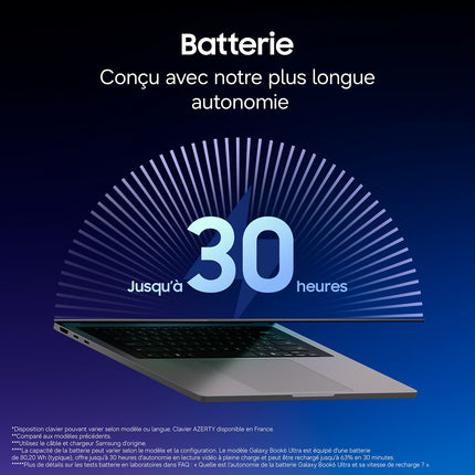 Ordinateur portable SAMSUNG Galaxy Book6 Ultra AI 16" Tactile - Intel Core Ultra 7 - Nvidia RTX 5070 - 32 Go RAM - SSD 1 To