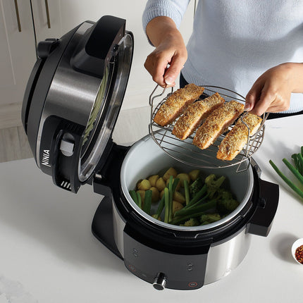 Multicuiseur NINJA Foodi OL550EU gris/noir 6 L, 11 modes de cuisson dont air fryer Reconditionné