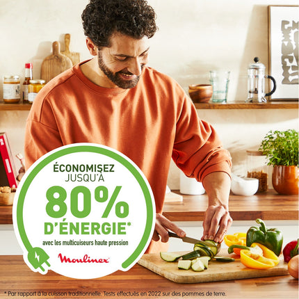 Cookeo MOULINEX CE952810 noir wifi 6 L, 9 modes de cuisson, 150 recettes