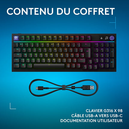 Clavier gamer LOGITECH G316 X 98 Noir
