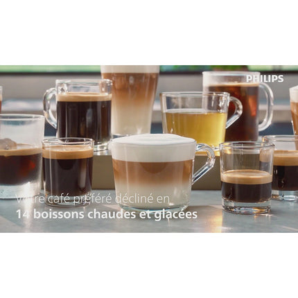 Expresso Broyeur PHILIPS EP4441/50 SilentBrew LatteGo Noir