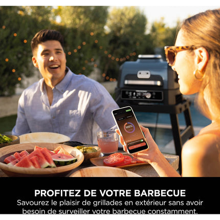 Barbecue électrique NINJA OG901EU Woodfire pro connect à poser, 44.5x26.5 cm