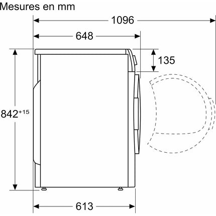 Sèche linge pompe à chaleur BOSCH WQG133DBFR