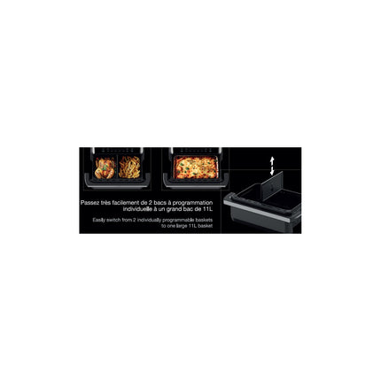 Friteuse sans huile ESSENTIELB EAF5 ,Noir, Flex Megazone XXL 11L