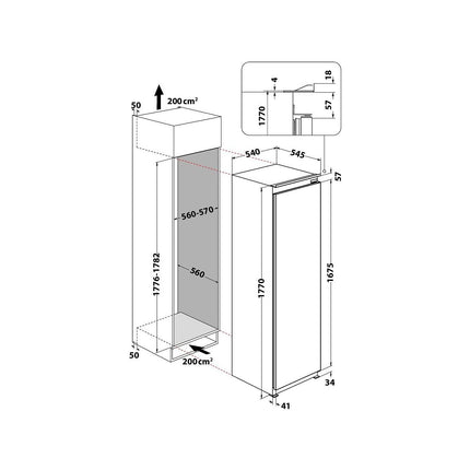 Réfrigérateur 1 porte encastrable WHIRLPOOL WHSD184011A1 FR