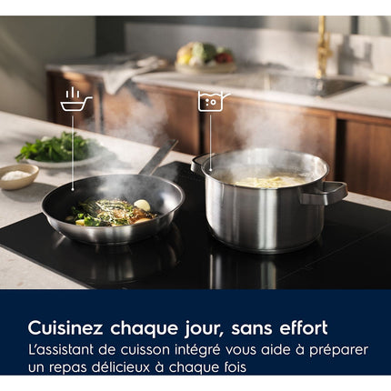 Plaque induction ELECTROLUX EIS87553IZ SaphirMatt 80cm Anti-rayures et Zone Flex