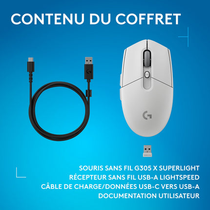 Souris Gamer Sans Fil LOGITECH G305 X Lightspeed EWR
