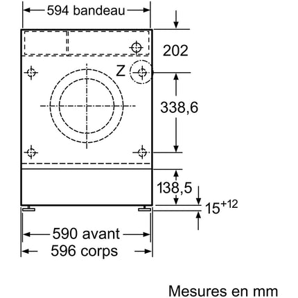 Lave linge hublot encastrable BOSCH WIW24348FF Série 6