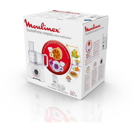 Robot multifonction MOULINEX FP542111 Double force compact blanc