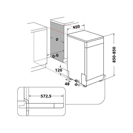 Lave vaisselle 45 cm INDESIT IN2FD10CS70W