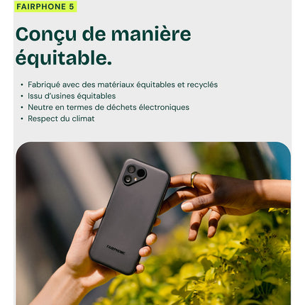 Smartphone FAIRPHONE Durable Génération 6 - 256Go 5G