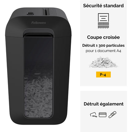 Destructeur FELLOWES MICROSHRED LX65 NOIR