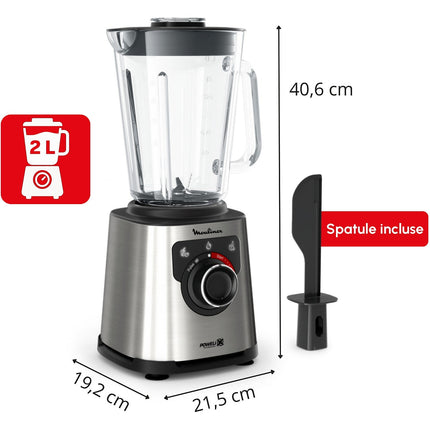 Blender MOULINEX perfect mix LM871D10 noir et metal