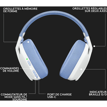 Casque gamer LOGITECH G435 Lightspeed Bluetooth
