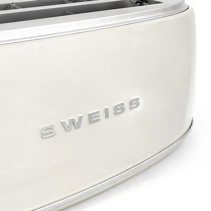 Grille-pain SWEISS + bouilloire vintage crème pack GRVKTL8