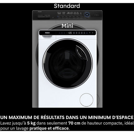 Lave linge compact HAIER HW50-BP12307U1-S