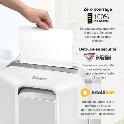 Destructeur FELLOWES MICROSHRED LX201 BLANC