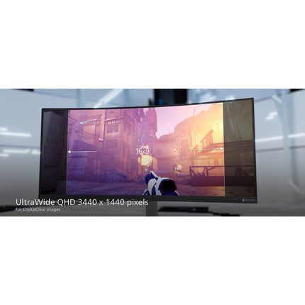 Ecran PC Gamer PHILIPS Evnia 34M2C6500 34" Incurvé QHD 175Hz QD-OLED HDR 400 HDMI 2.1 Ambiglow