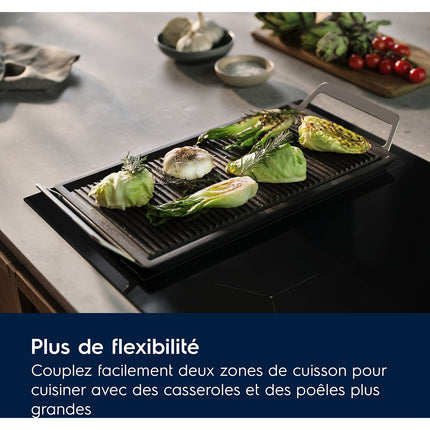 Plaque induction ELECTROLUX EIS87553IZ SaphirMatt 80cm Anti-rayures et Zone Flex