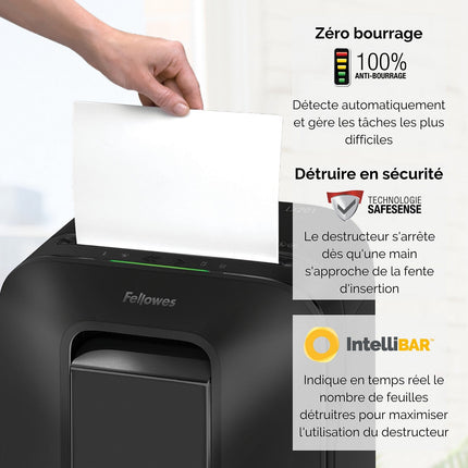 Destructeur FELLOWES MICROSHRED LX201 NOIR
