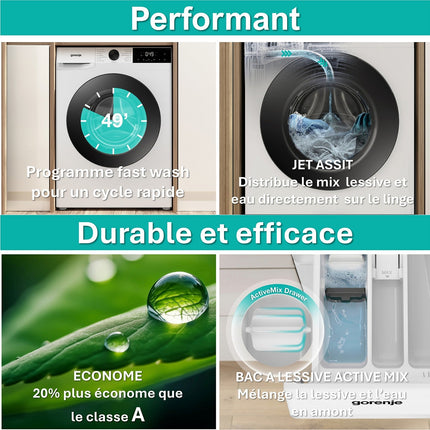 Lave linge hublot GORENJE WG2P114A22