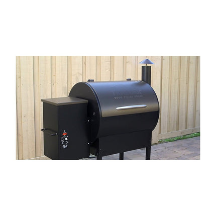 Barbecue pellet TRAEGER PRO22 noir sur chariot, grille haute 56x18 cm, grille basse 56x48 cm