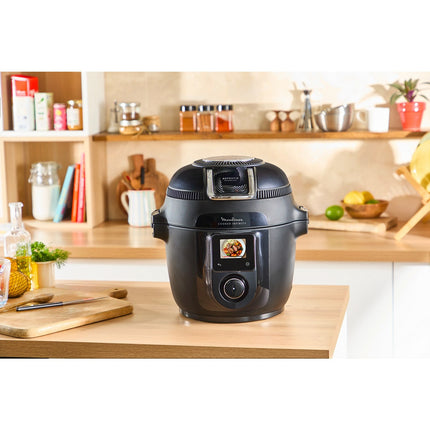 Cookeo MOULINEX Multicuiseur Airfryer Cookeo Infinity avec pale Noir CE9828F0 20 modes de cuisson, 6,5 L