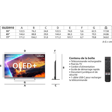 TV OLED PHILIPS 55OLED910 Ambilight 2025 (139cm)