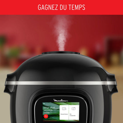 Cookeo MOULINEX CE902800 noir touch wifi 6 L, 13 modes de cuisson, 250 recettes