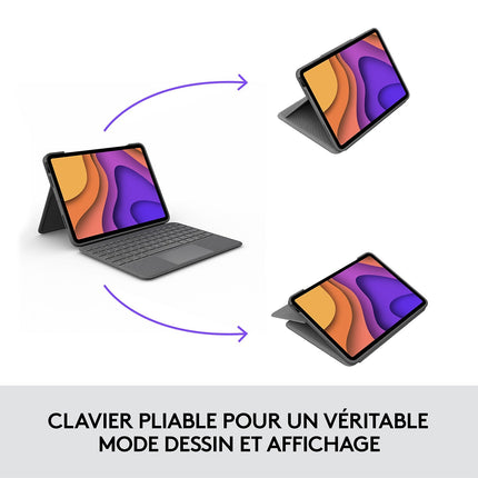 Etui LOGITECH Etui LOGITECH Folio Touch iPad Air 4 / Air 5, iPad Air 11 pouces (M2 & M3)