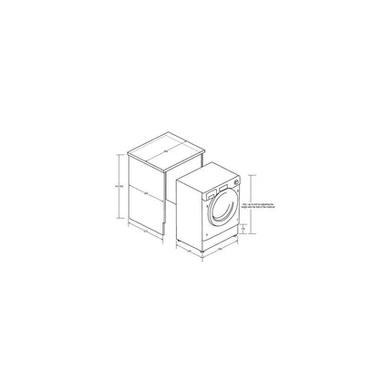 Lave linge séchant hublot encastrable HAIER HWD90B416FWB-FR